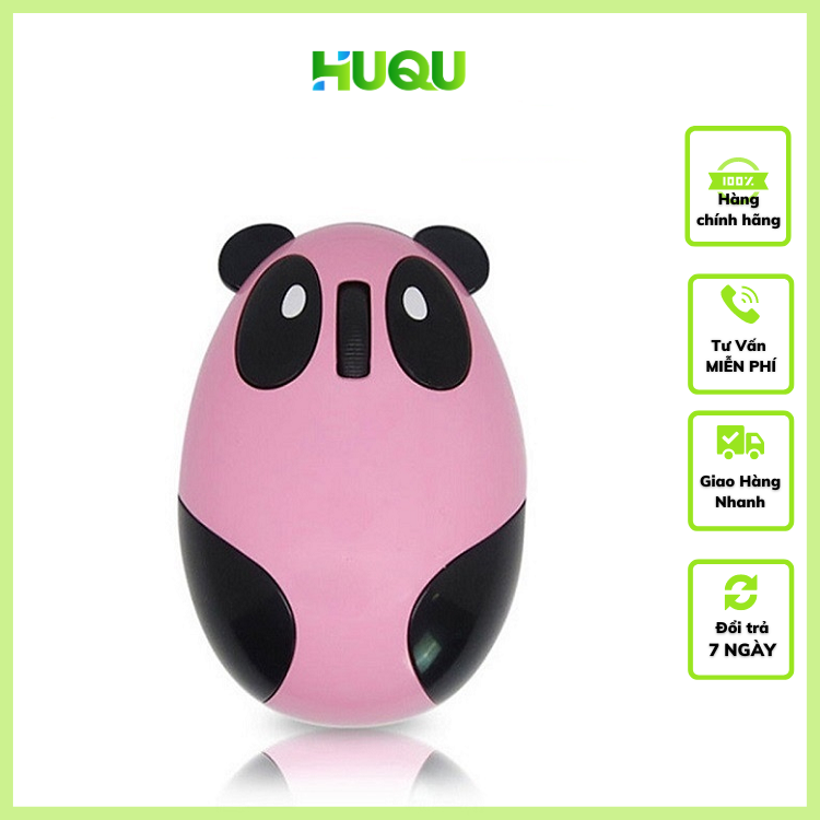 Chuột Máy Tính Không Dây Mini Panda HuQu – Siêu Đáng Yêu