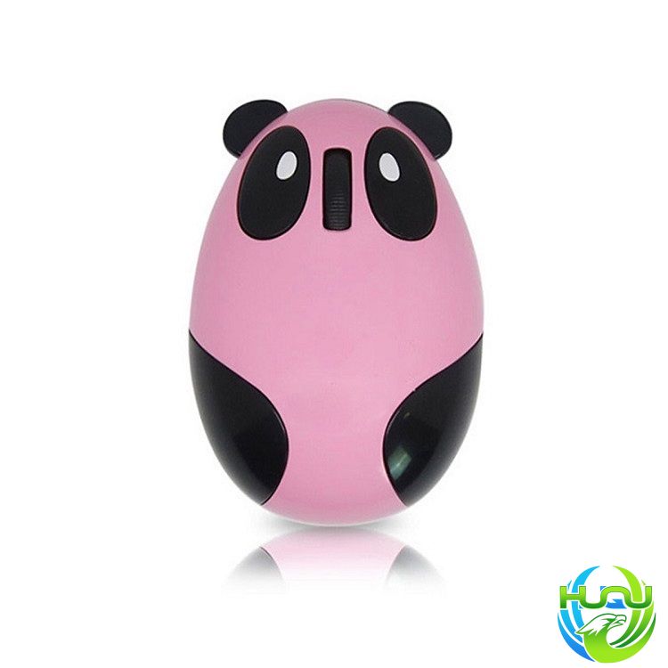 Chuột máy tính không dây mini panda- Màu hồng