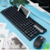 Combo bàn phím chuột không dây Huqu LT500- Thiết kế khe để điện thoại