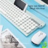 Combo bàn phím chuột không dây Huqu LT500 - Thiết kế khe để điện thoại