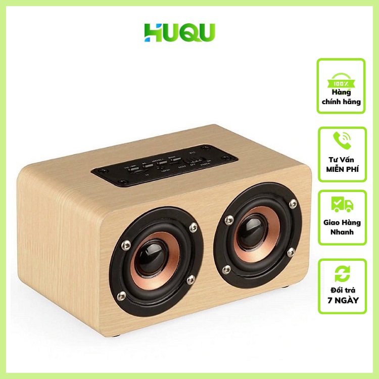 Loa Đôi Bluetooth Vân Gỗ Sang Trọng HQ-W5