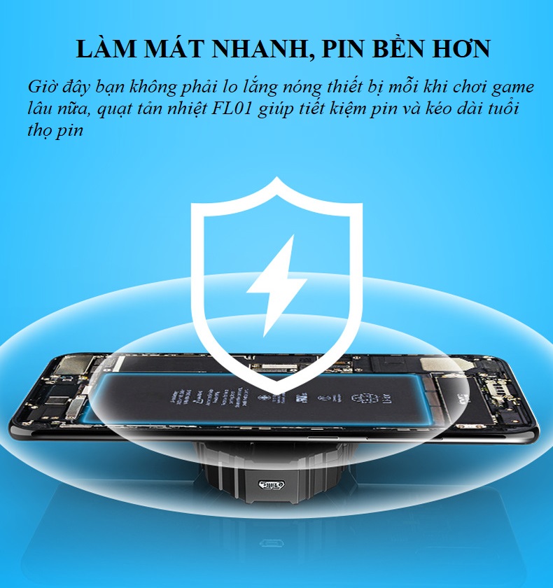 Tản Nhiệt Điện Thoại Chuyên Dành Cho Game Thủ HQ-FL01- Công Suất Lớn - Ảnh 5