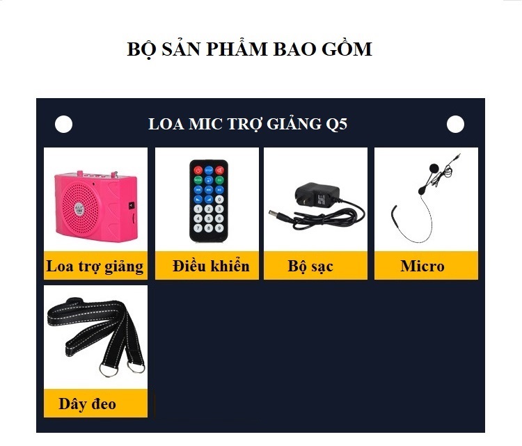 Máy Trợ Giảng Loa Công Suất Cao Huqu Q5 - Ảnh 16