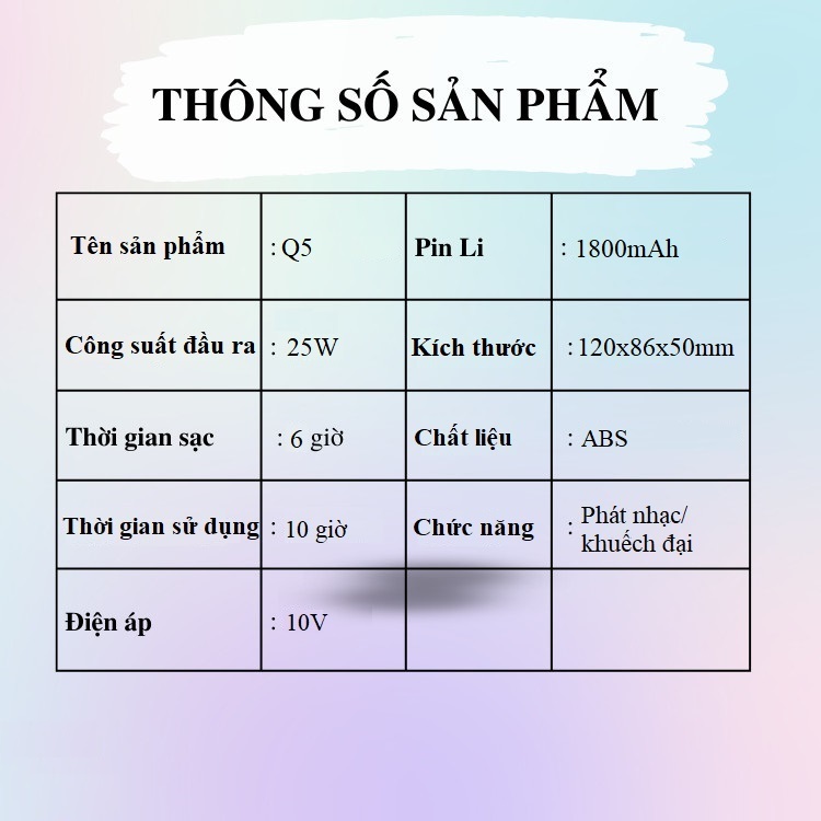 Máy Trợ Giảng Loa Công Suất Cao Huqu Q5 - Ảnh 17