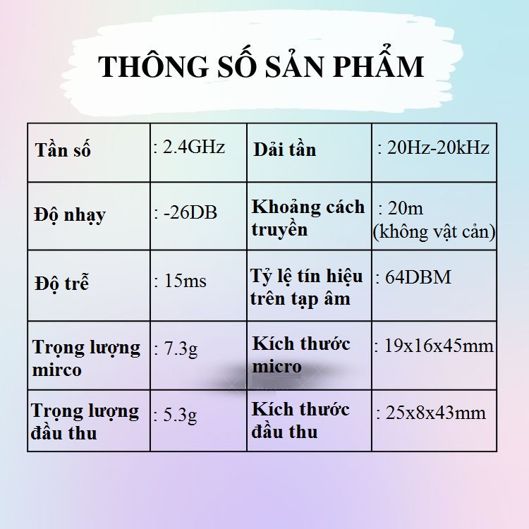 Bộ 2 Micro Thu Âm Không Dây Cài Áo Huqu MIC96 - Ảnh 12