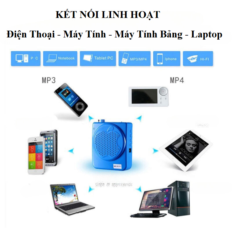 Loa Mic Trợ Giảng Đa Chức Năng HQ03 - Phiên Bản Nâng Cấp Có Bluetooth - Đa Dạng Cách Sử Dụng Thẻ Nhớ - USB - Ảnh 12